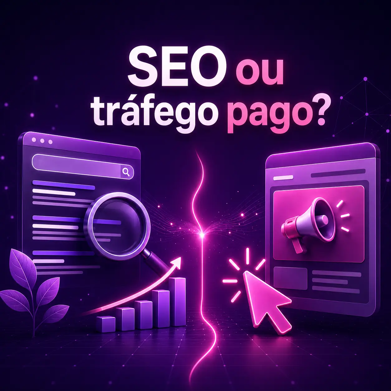 Qual é a diferença entre SEO e tráfego pago?
