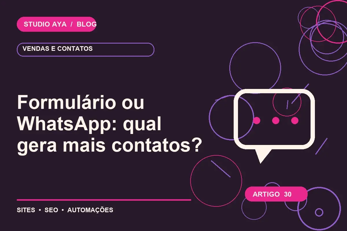 Formulário ou WhatsApp: qual gera mais contatos?