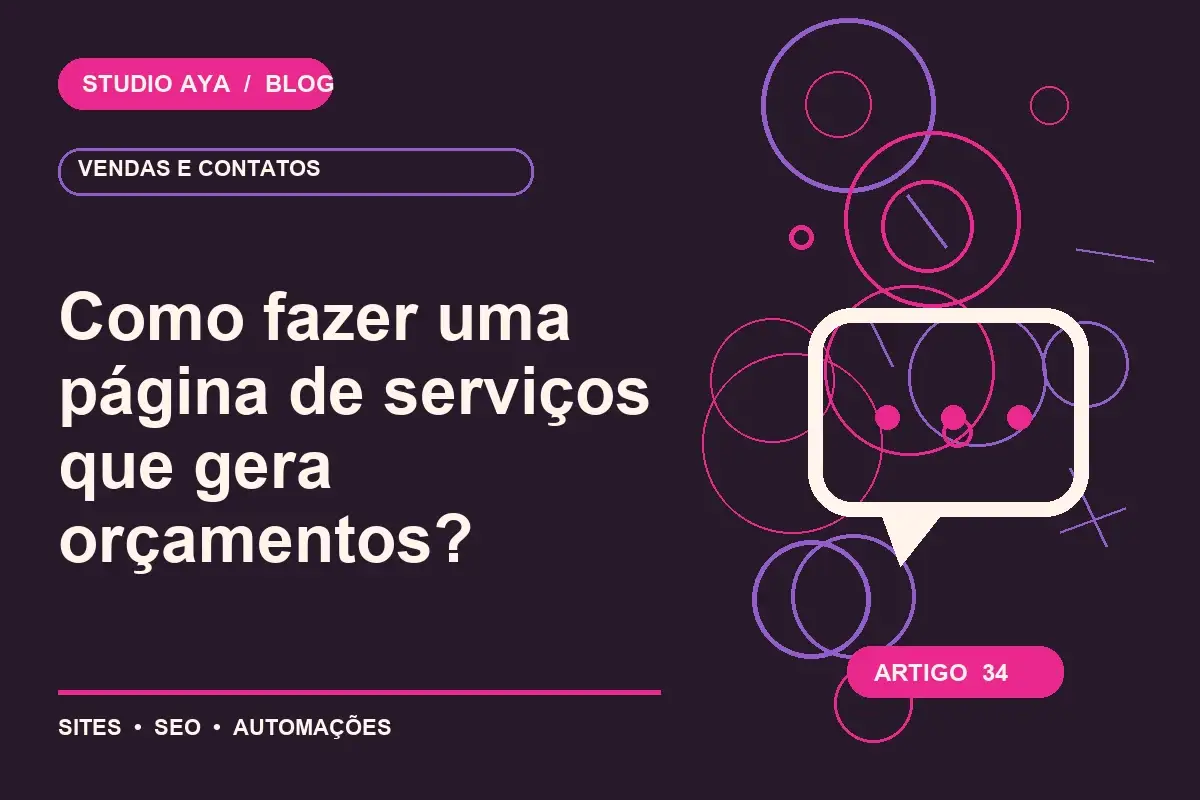 Como fazer uma página de serviços que gera orçamentos?