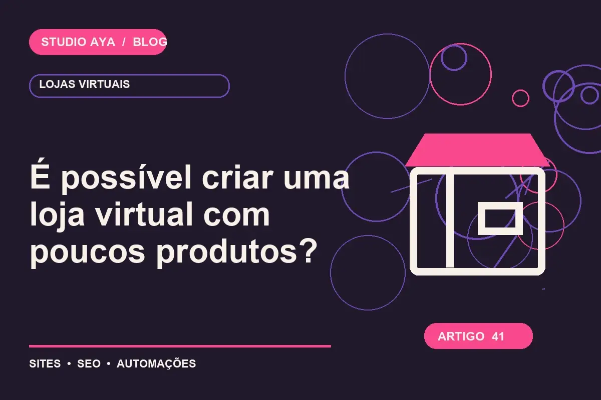 É possível criar uma loja virtual com poucos produtos?