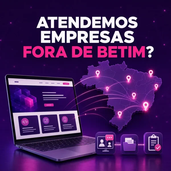 Atendimento online para criação de sites em empresas fora de Betim