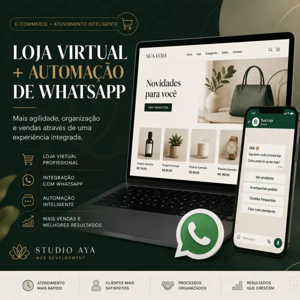 Loja virtual com automação de WhatsApp